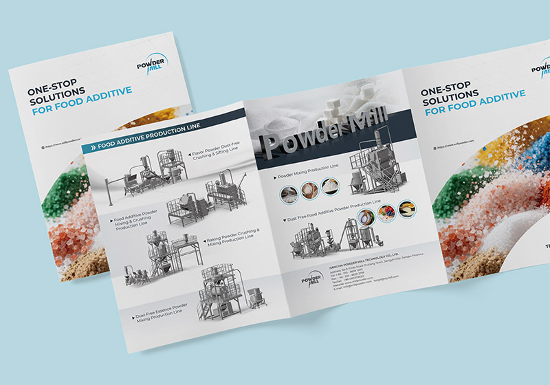 米尔Powder Mill添加剂破碎磨粉机四折页设计