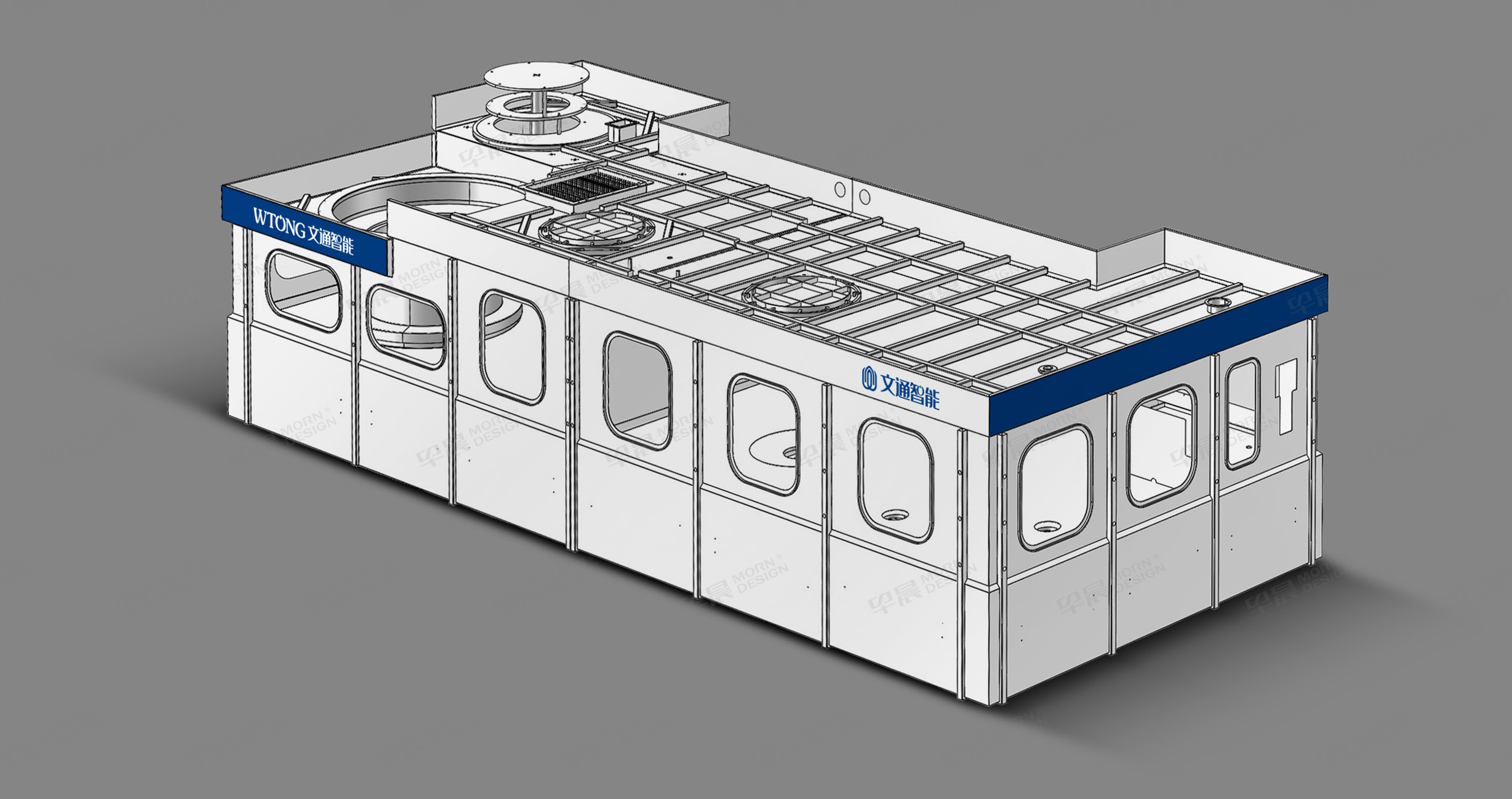 机械外观设计,机械设备外观涂装设计,文通智能,灌装机械,配色设计,涂装设计,公司