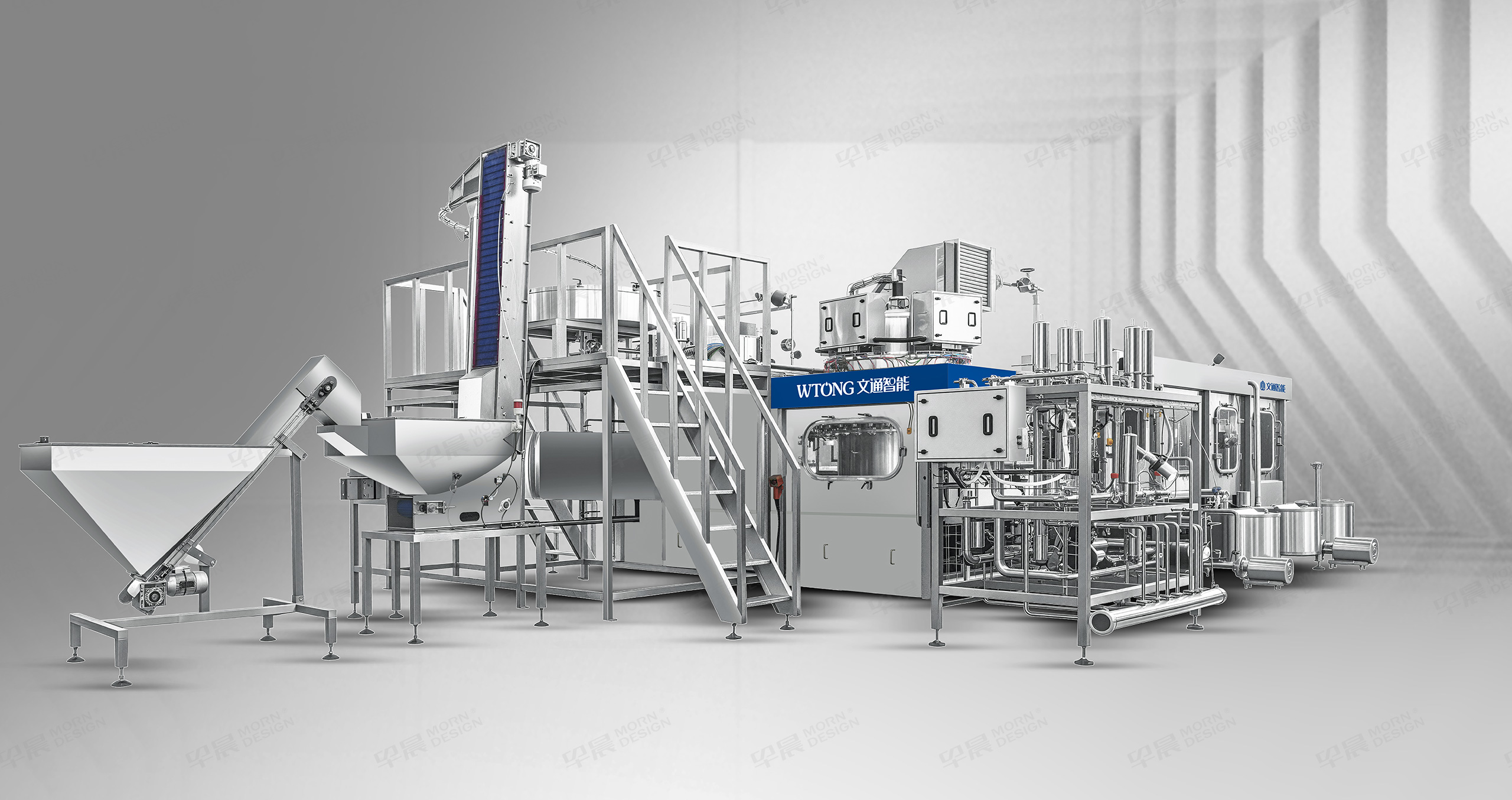 机械外观设计,机械设备外观涂装设计,文通智能,灌装机械,配色设计,涂装设计,公司