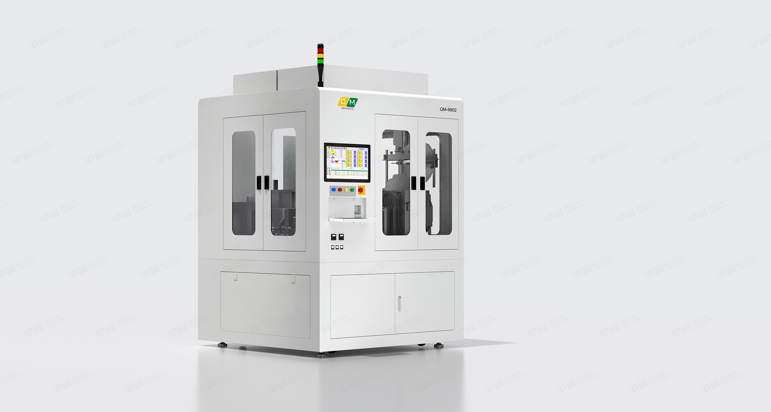 图片三维渲染,图片精修,半导体设备三维渲染,自动化设备图片精修,乾鸣QM-AUTO半导体自动化设备,图片三维渲染精修,制作公司