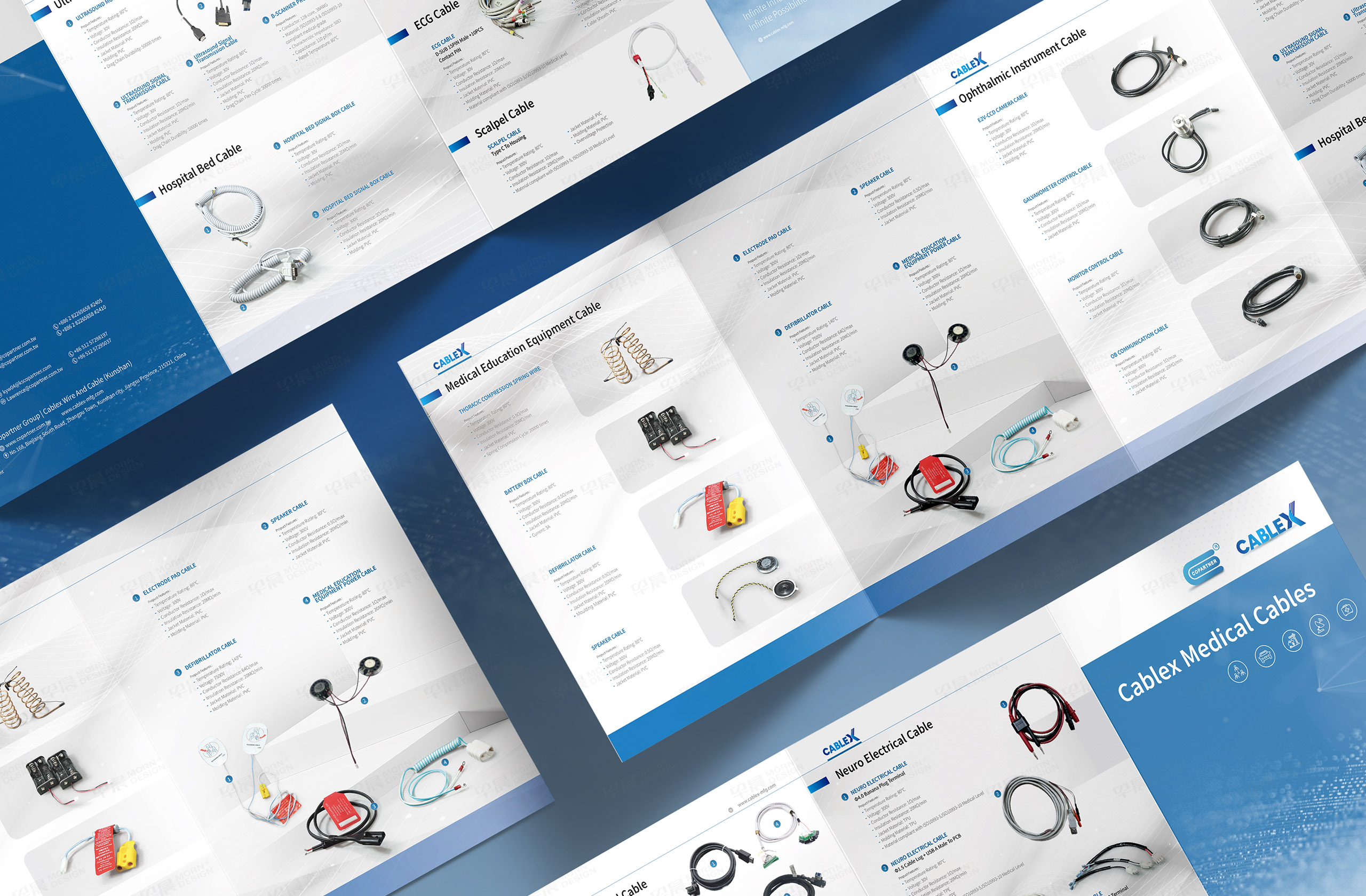 折页设计,宣传折页设计,四折页设计,宣传册设计,昆山,凯颖电子医用线束折页设计,制作,公司